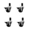 Service Caster 3'' Soft Rubber Swivel 1-5/8'' Expanding Stem Caster Set with Brake, 4PK SCC-EX20S314-SRS-PLB-158-4 - alternate 1